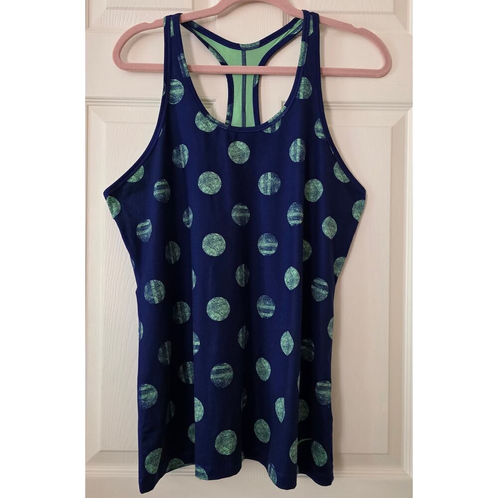 Nike Dri-Fit Athletic Racerback Polka Dot Tank Top Women's Size XL